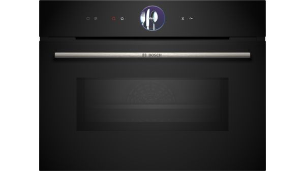Bosch - Series 8 Built-in compact oven with microwave function 60 x 45 cm Black - CMG7361B1B