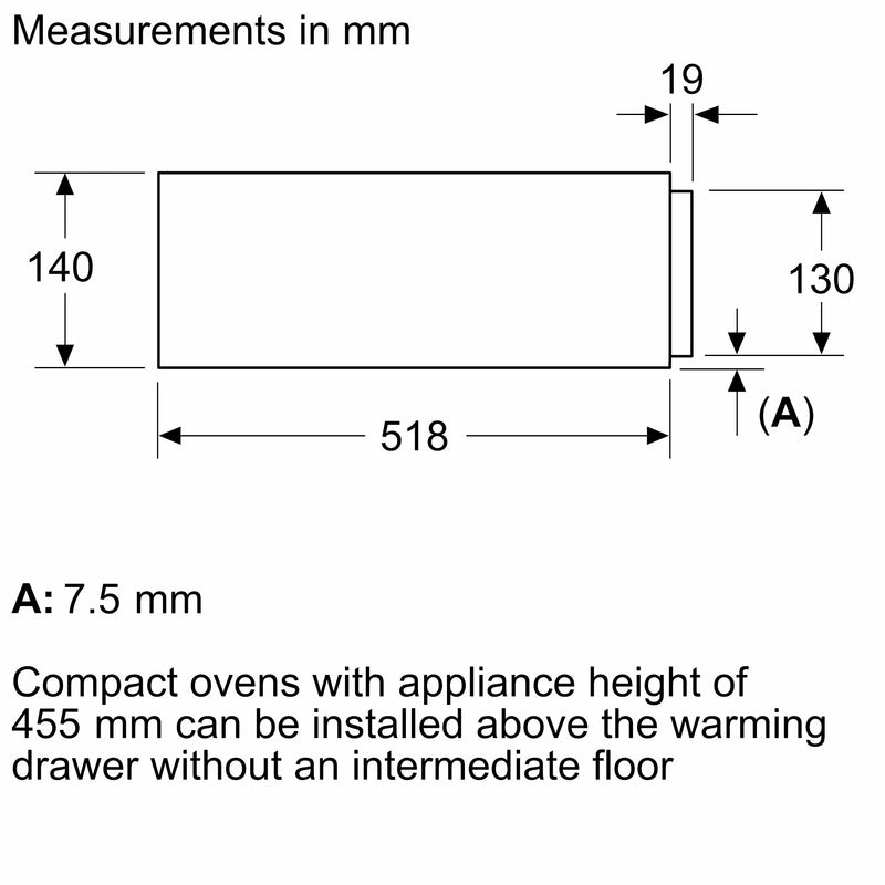 西門子 - iQ700 內建配件抽屜 60 x 14 公分 黑色 BI710E1B1