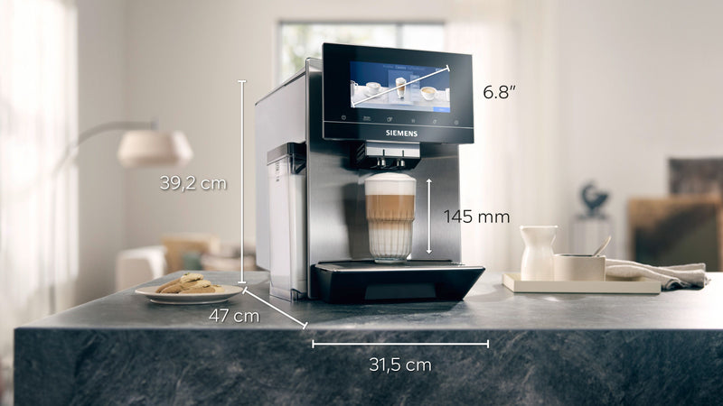 Siemens - Fully automatic coffee machine EQ900 Stainless steel, Removable water tank TQ905GB3