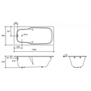 科勒 K-8262T-0 Quietude 1.4m 嵌入式鑄鐵浴缸（白色）