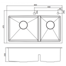 Kohler K-21918T-2FD-NA Malleco 31" Under-Mount Double Kitchen Sink