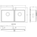 Kohler K-3581T-2FD-NA Vault 31" Under-Mount Double Kitchen Sink