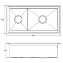 Kohler K-3882T-F-NA Poise 32" Under-Mount Kitchen Sink