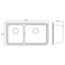 Kohler K-3664T-F-NA Prologue 33" Under-Mount Kitchen Sink