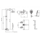 Kohler K23126BL July Three-way rain shower head