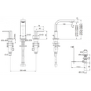 科勒 K-23484T-4-RGD 8.0 吋平行通用面盆龍頭（玫瑰金）
