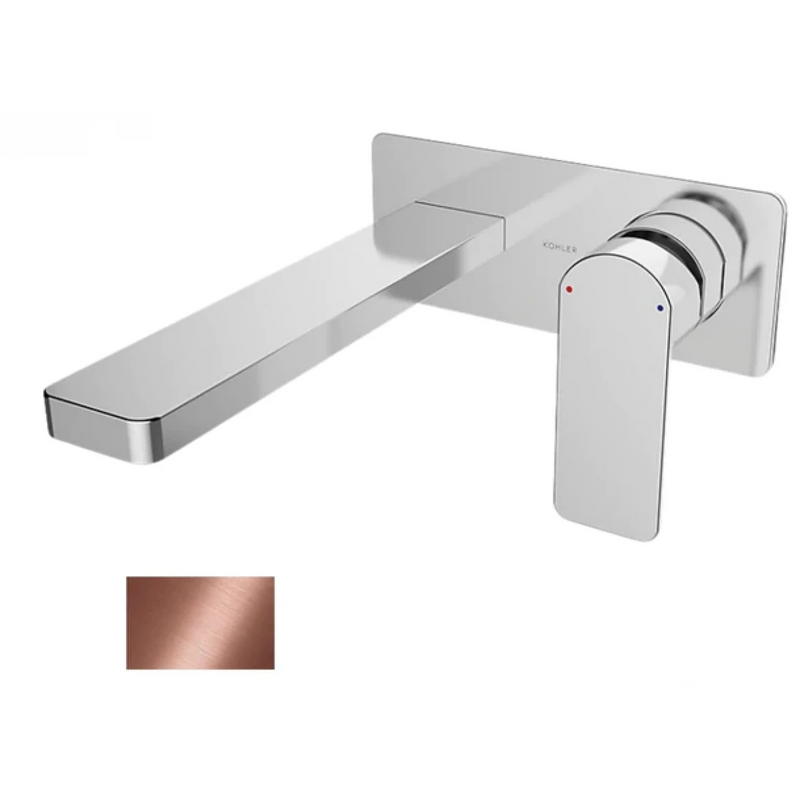 Kohler K-22567T-4-RGD Single Control Wall-mount Lavatory Faucet (Long Spout) (Rose Gold)