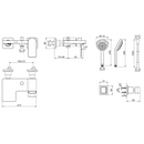 Kohler K-23494T-4-BL Parallel™ Exposed Wall-mount Bath and Shower Faucet (Black)