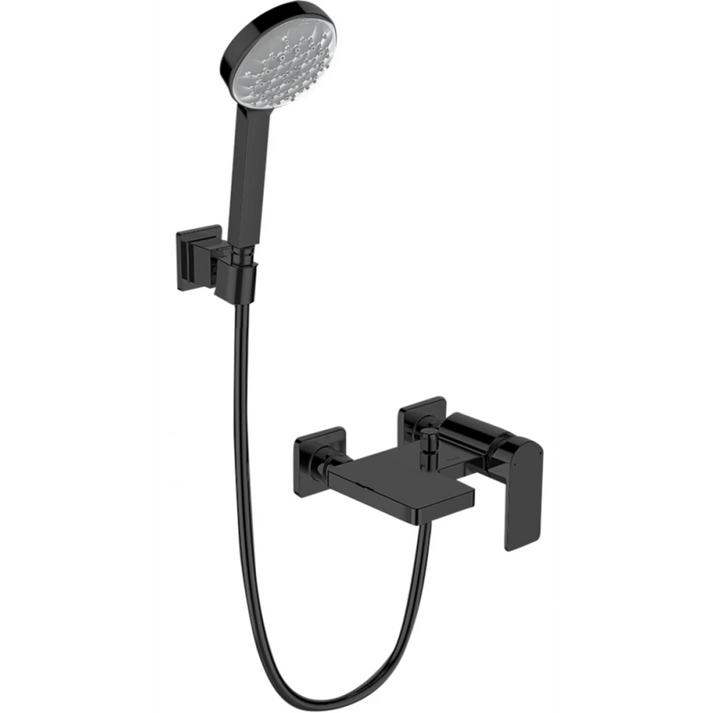 Kohler K-23494T-4-BL Parallel™ Exposed Wall-mount Bath and Shower Faucet (Black)