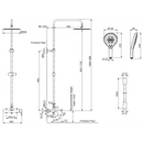 Kohler K-26241T-4-CP Aleo 3-way Shower Column – Direct Connection (Polished Chrome)