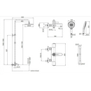 Kohler K-23126T-B9-2BL July 3-Way Shower Column (Blackened Bronze)