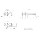科勒 K-74027T-4ND-BL 拉緊壁掛盆套裝 (黑色)
