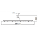 科勒 K-9302T-CL-CP Loure 超薄雨淋頭（拋光鉻）
