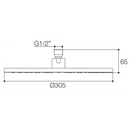 科勒 K-15992T-CL-CP Katalyst® 風淋室噴頭 12 吋雨淋式噴頭（拋光鉻）