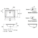 Kohler K-21058K-0 Brazn Rectangular Undercounter Lavatory (White)