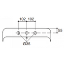 Kohler K-11479X-VC8-0 Forefront Rectangular Semi-recessed Lavatory with 8" Widespread Faucet Holes