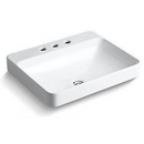 Kohler K-2660X-8-0 Forefront Rectangular Vessel Lavatory W/Faucet Deck with 8" Widespread Faucet Holes