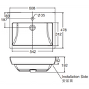 Kohler K-99182T-1-0 24" Vessel Lavatory with Single Faucet Hole