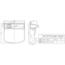 Kohler K-21915T-1-0 Family Care Semi-recessed Lavatory