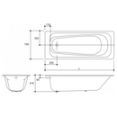 科勒 K-17502H-0 MELANIE 1.5m 嵌入式鑄鐵浴缸（不含扶手）