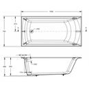 科勒 K-8223T-0 Biove 1.5m 嵌入式鑄鐵浴缸（無手柄）