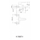 Kohler K-7686T-4-BN July Wall Mounted Bathtub with Shower Head (4-way Hand Shower) (Roman Silver)