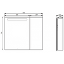 科勒 K-96107K-NA Maxispace 900mm 鏡櫃（無插座版本）