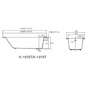 科勒平行1.7m內置鑄鐵浴缸+浴缸扶手（K-1876T-GR-0+ K-8278T-CP）