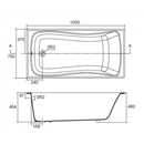科勒 P17270H-GR-0+17275T-CP Bliss 鑄鐵浴缸附手柄