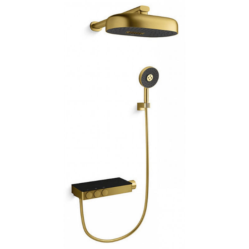 Kohler K-26330T-9-2MB ANTHEM Dual Port Wall Mounted Thermostatic Dual Shower Faucet (Roman Brass)