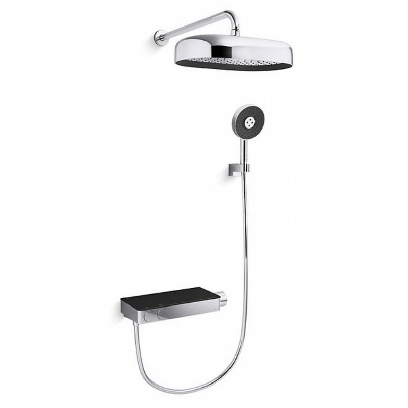 Kohler K-26329T-9-CP ANTHEM Dual Wall Mount Thermostatic Dual Shower Faucet (Polished Chrome)