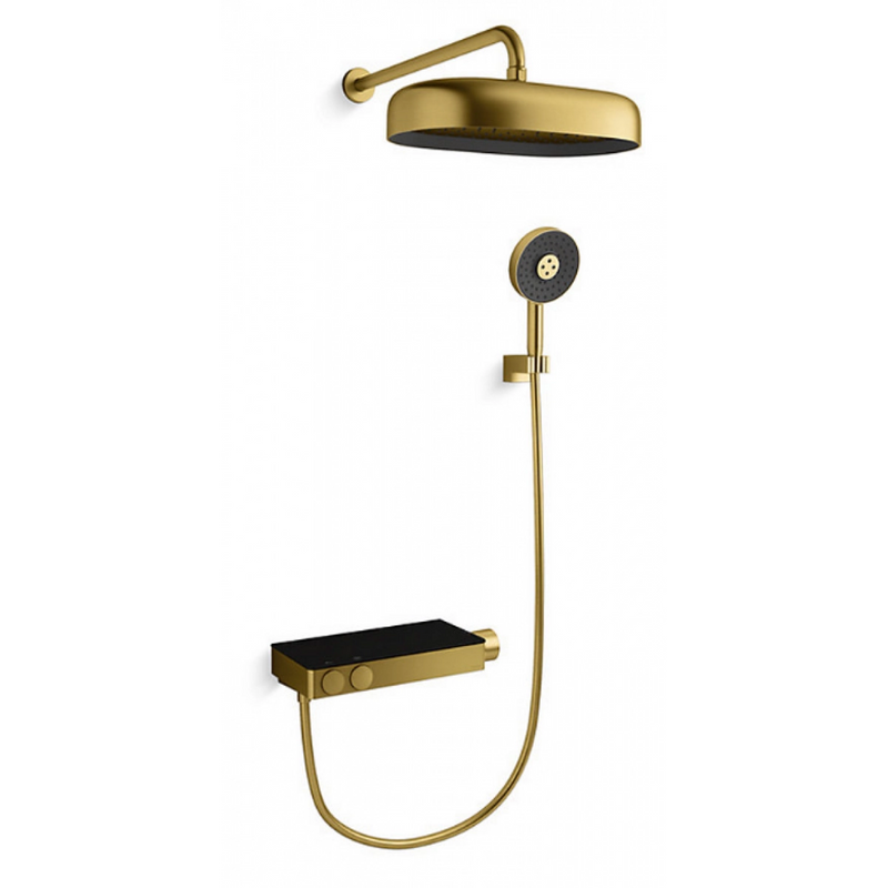 Kohler K-26329T-9-2MB ANTHEM Dual Wall Mount Thermostatic Dual Shower Faucet (Roman Brass)