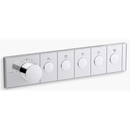 科勒 K-26349T-9-CP ANTHEM ANTHEM 5 路嵌入式機械恆溫器控制（拋光鉻）