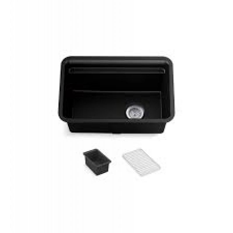 Kohler K-27787-CM1 CAIRN™ Undercounter Single Kitchen Sink (With Drain/Accessory Set)