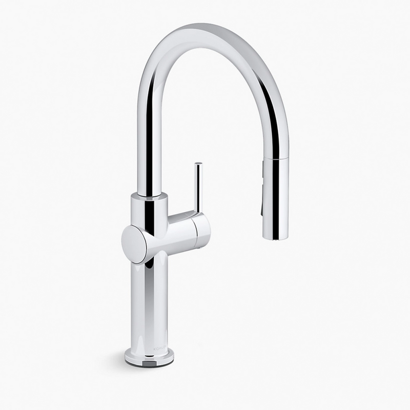 Kohler K-22972K-4-CP Crue® Pull-down kitchen sink faucet with three-function sprayhead