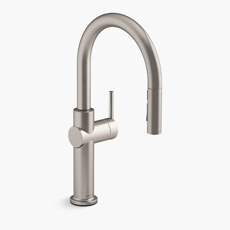 Kohler K-22972K-4-VS Crue Pull-down kitchen sink faucet with three-function sprayhead (Polished Chrome)
