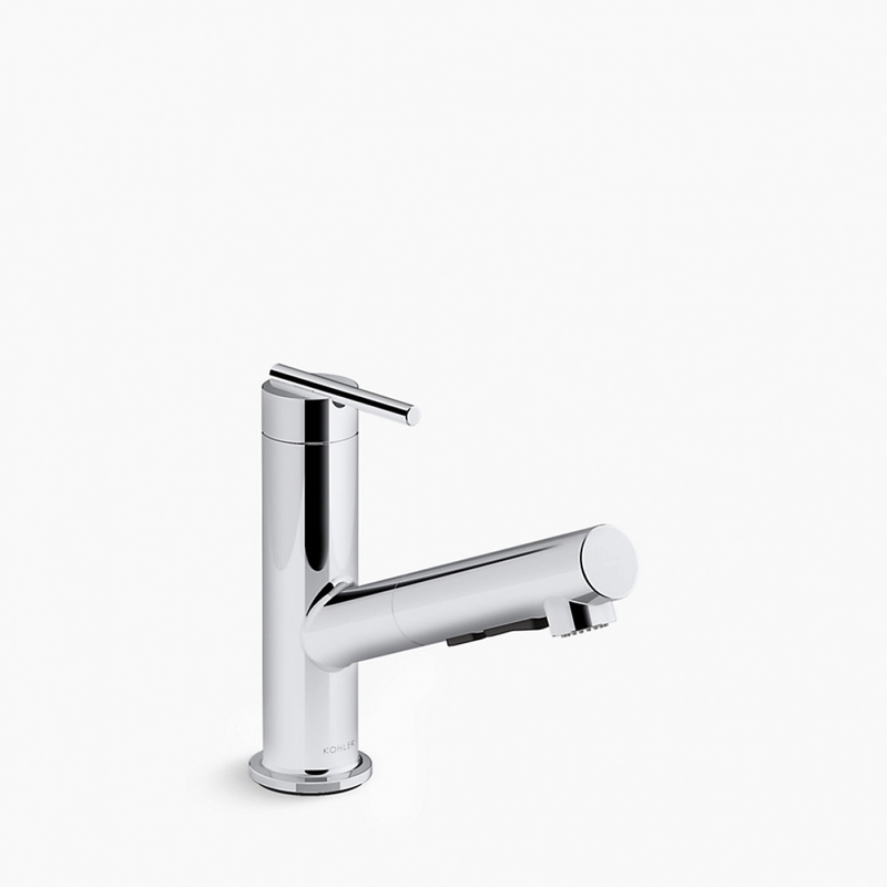 Kohler K-22976K-4-CP Crue® Pull-down kitchen sink faucet with three-function sprayhead