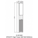 科勒 K-32164K-L-PPW Spacity 高櫃（白色）（門向左打開）