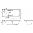 科勒 K-P8262H-0 QUIETUDE 1.4m 嵌入式鑄鐵浴缸（白色）