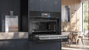 Siemens - iQ700 Built-in compact oven with microwave function 60 x 45 cm Black - CM978GNB1B