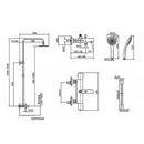 Kohler K-99741K-C9-CP JULY Thermostatic 3-Way Shower Column
