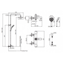 Kohler K-99742K-C9-CP JULY 3 Way Shower Column