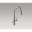 Kohler K-77685-NA + K-76372T-4-CP CARAFE® 2.0 Kitchen Faucet with Aquifer Single Filter System Package
