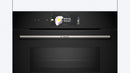 Bosch - 系列 8 內建緊湊型烤箱，帶微波爐功能 60 x 45 公分 黑色 - CMG778NB1
