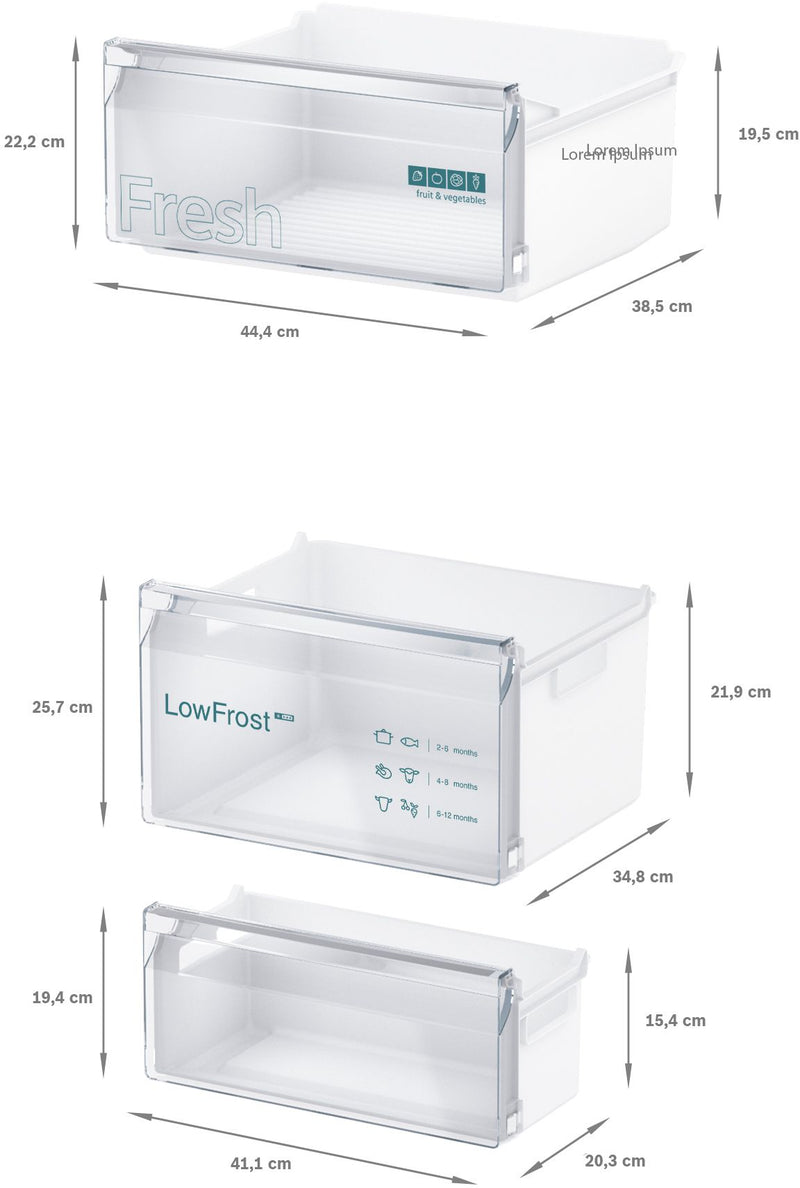 Siemens - iQ100 Built-in fridge-freezer with freezer at bottom 177.2 x 54.1 cm sliding hinge KI87VNSE0G