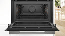 Bosch - Series 8 Built-in compact oven with microwave function 60 x 45 cm Black - CMG7241B1B