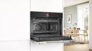 Bosch - Series 8 Built-in compact oven with microwave function 60 x 45 cm Black - CMG7241B1B