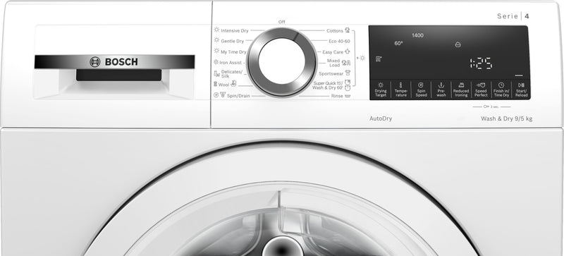 Bosch - Series 4 Washer dryer 9/5 kg 1400 rpm WNA144V9GB