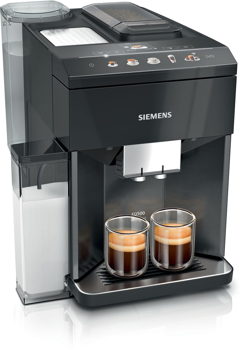 Siemens - Fully automatic coffee machine EQ500 integral connect Dark inox, Removable water tank TQ518GB3