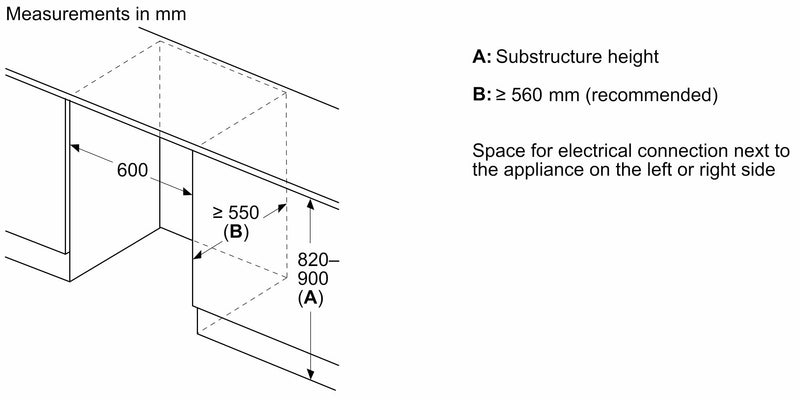 Siemens - iQ300 Built-under fridge with freezer section 82 x 60 cm flat hinge KU22LVFD0G